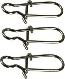 100 Pack Duo Lock Snaps Size 0-8 Black Nice Snap Swivel Solid Rings Stainless Steel USA Fishing Tackle Kit - Test: 26LB-220LB