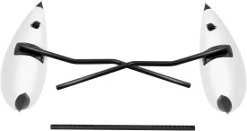 2 Pcs Inflatable Kayak Outrigger Stabilizer Kit PVC Kayak Outrigger Floats, White Fishing Surfing Float Tube Kit w/1 Pair Sidekick Rods, for Kayaks, Canoes, Boats, Paddling, Sailing