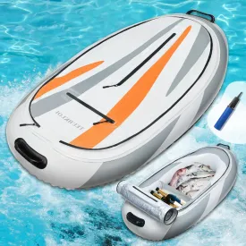 30QT Insulated Floating Cooler for Kayak - Heavy Duty PVC with Tow Rope & Hand Pump, 2 Compartments for Drinks/Bait, Boating & Fishing Accessories