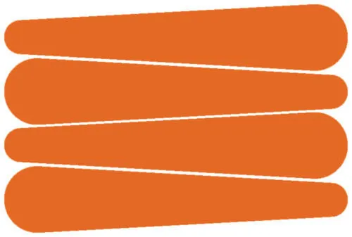 4 Reflective Helmet Stickers Carrots - 3M Scotchlite (comply with French law)