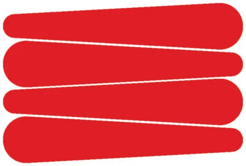 4 Reflective Helmet Stickers Carrots - 3M Scotchlite (comply with French law)