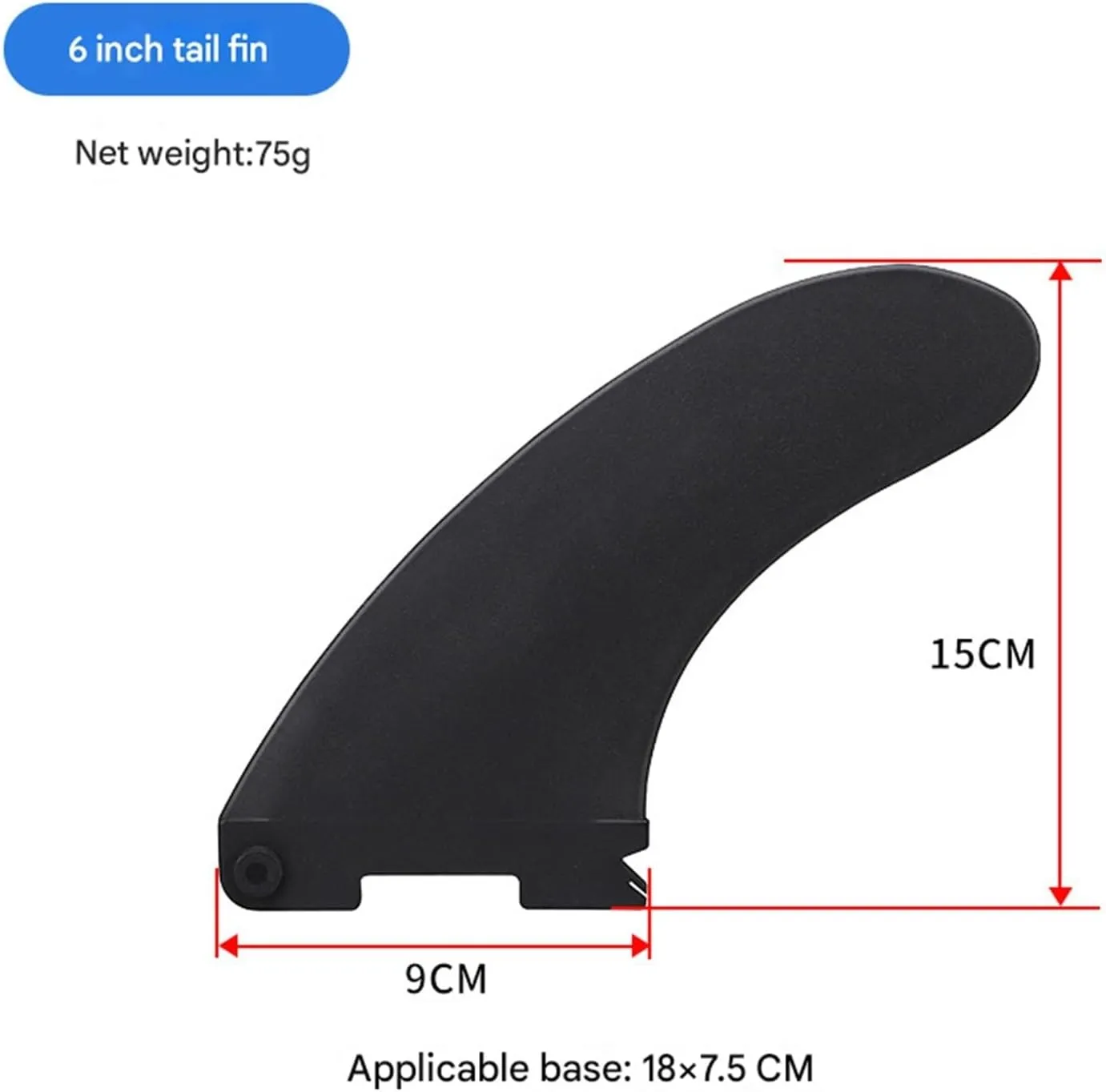 6/8.7inch Paddleboard Fin Replacement SUP Stand Up Paddle Board Accessory Quick Lock Fins Easy Installation