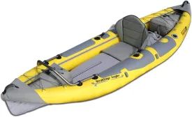 Advanced Elements StraitEdge Angler Inflatable Kayak - AE1006-ANG Fishing Kayak with Rod Holders and Bag and Pump- 9' 8" - 41 lbs - Yellow