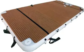 Anti-Slip Inflatable Water Floating Bed, Multi-Person Leisure Floating Pontoon, Inflatable Dock Island Raft Water Dock Mat,3 * 3m/9.8 * 9.8ft
