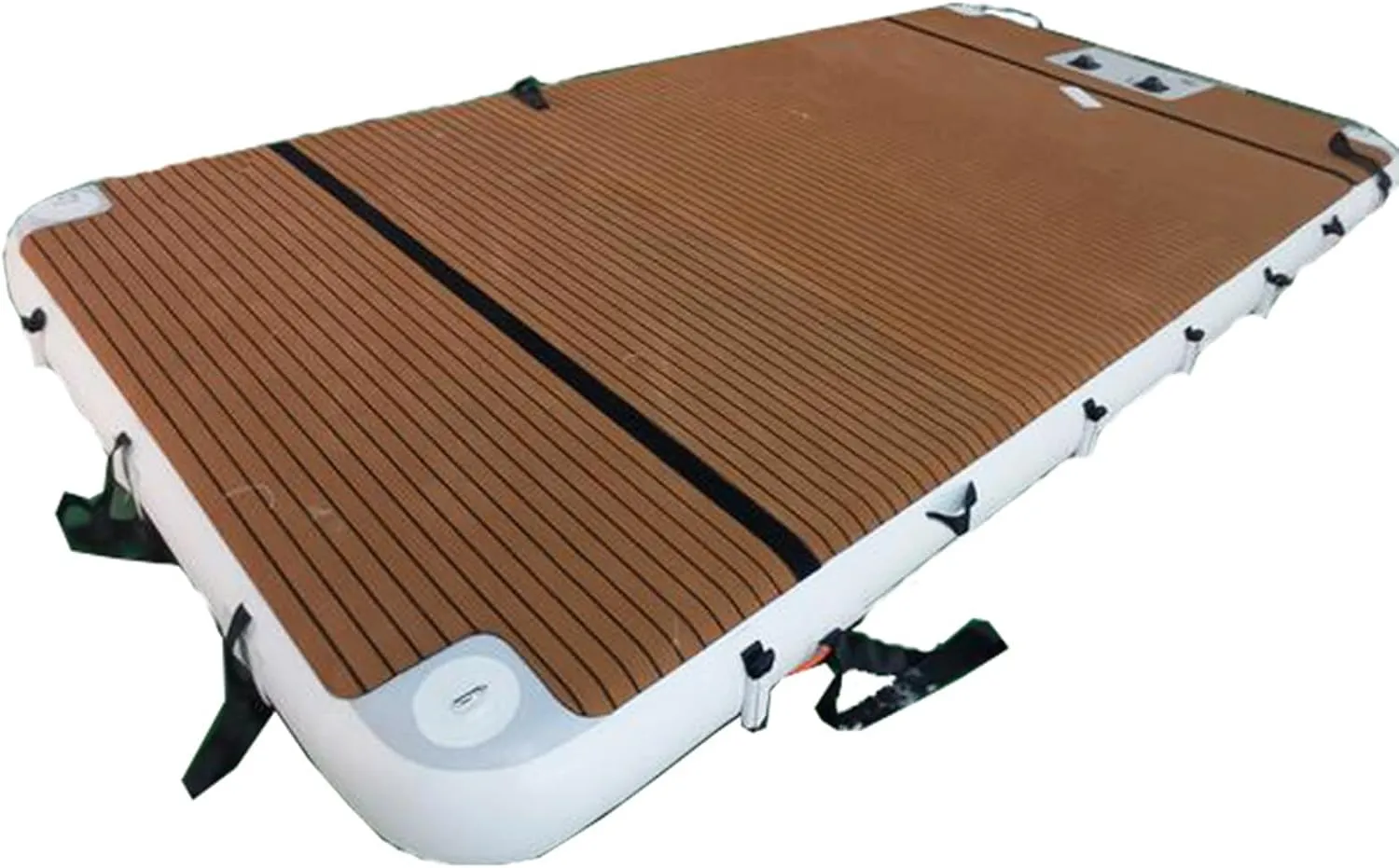 Anti-Slip Inflatable Water Floating Bed, Multi-Person Leisure Floating Pontoon, Inflatable Dock Island Raft Water Dock Mat,3 * 3m/9.8 * 9.8ft