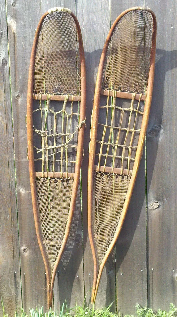 Antique Native American Indian Snowshoes - Athabaskan