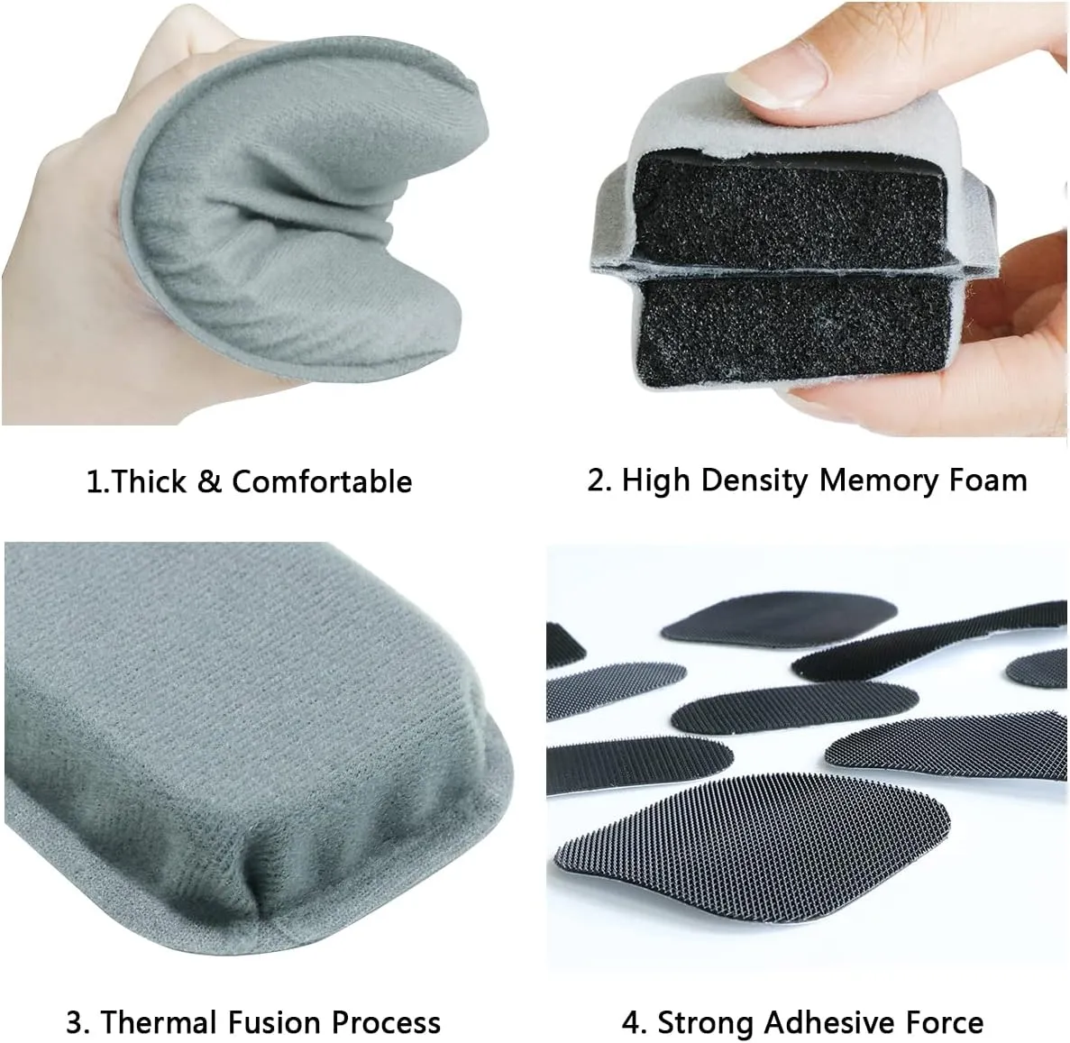 AOUTACC Universal Airsoft Helmet Pads, Helmet Replacement Foam Padding Kits Set Accessories Mats for Fast/Mich/ACH/USMC/PASGT Helmet