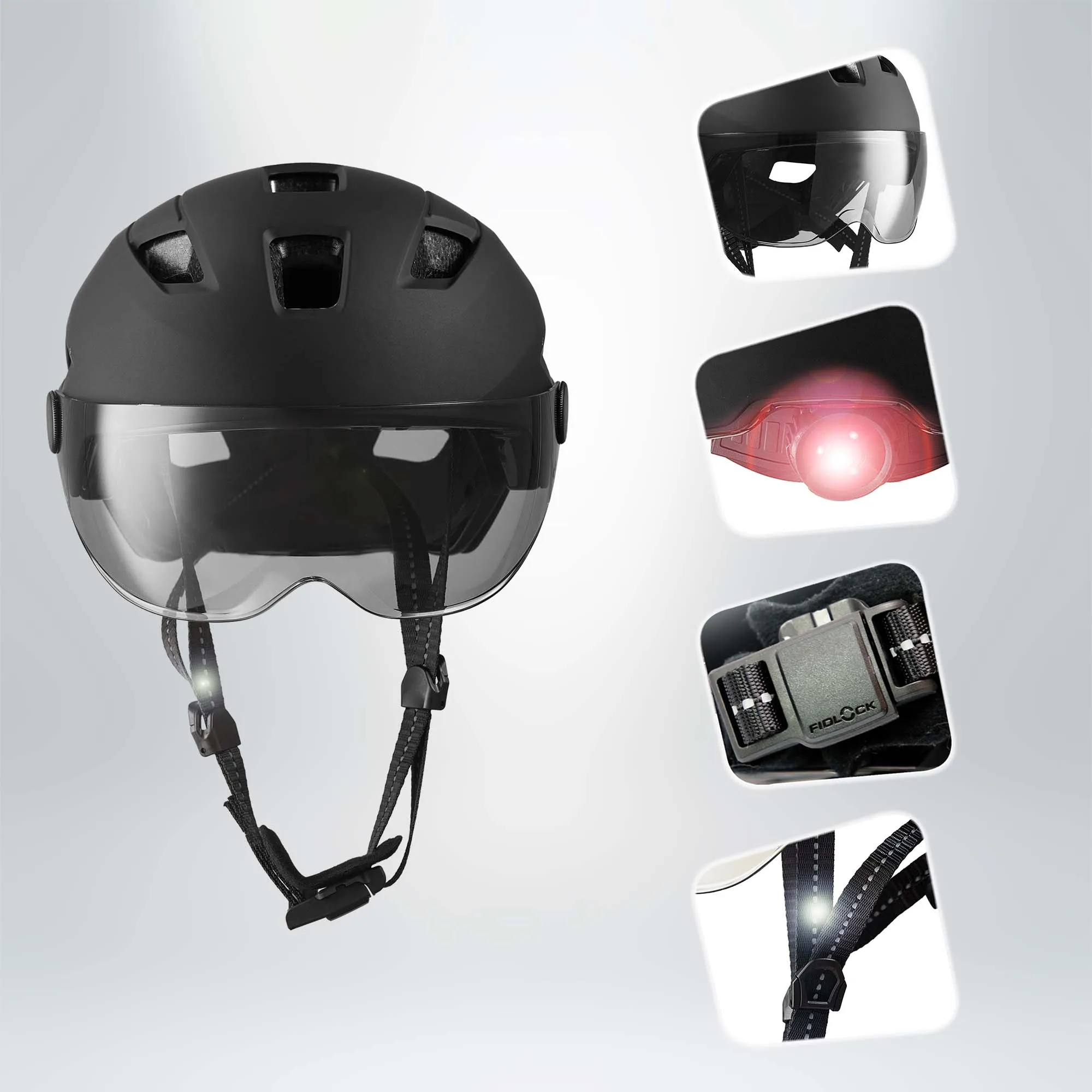 Black Oak e-bike helmet for teenagers and adults