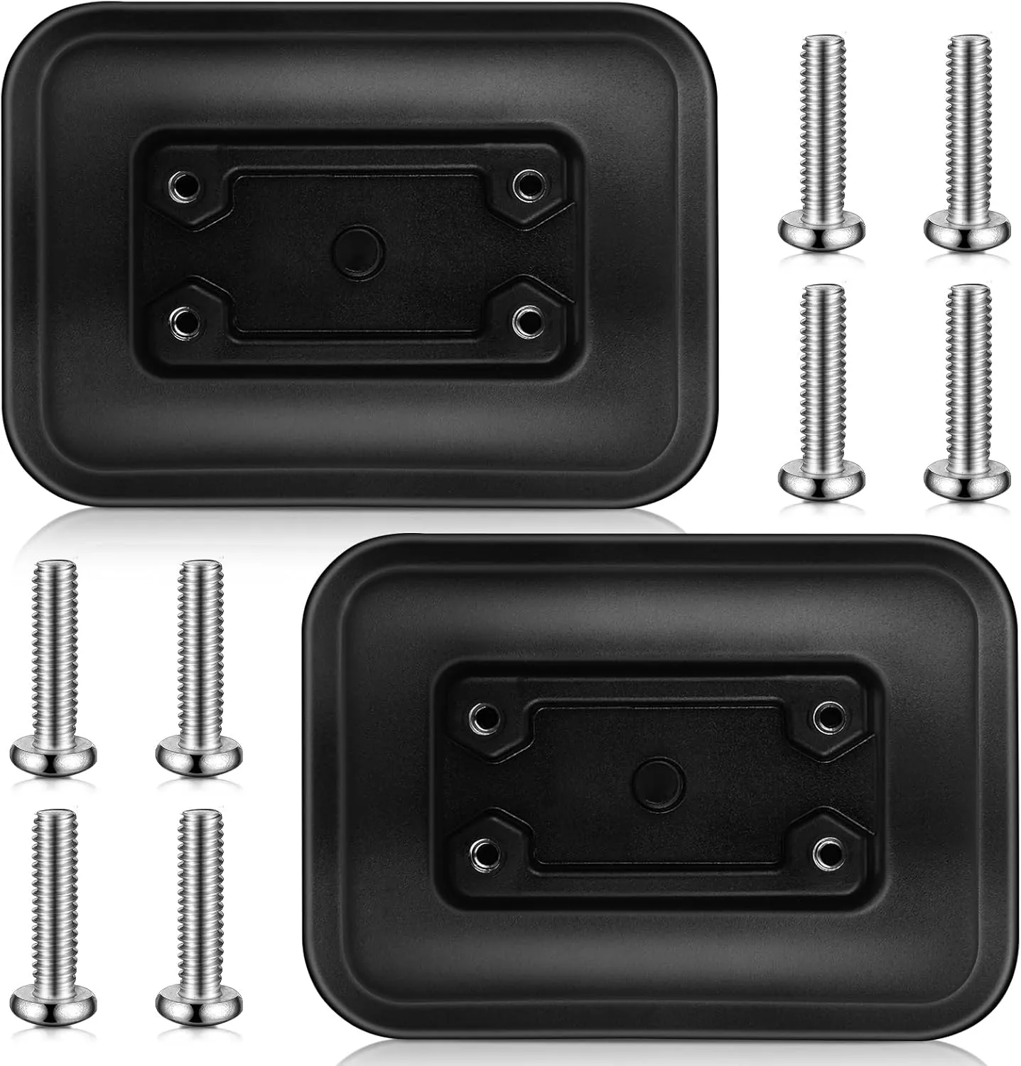 Civaner 2 Pcs Glue-on Pad for Inflatable Boats 0341-bk Glue-on Pad Flexible Surface Mount Manufactured for Inflatable Kayak Rod Holder Motor Mount Fishing Rod Holder Dinghy Canoe