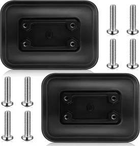 Civaner 2 Pcs Glue-on Pad for Inflatable Boats 0341-bk Glue-on Pad Flexible Surface Mount Manufactured for Inflatable Kayak Rod Holder Motor Mount Fishing Rod Holder Dinghy Canoe