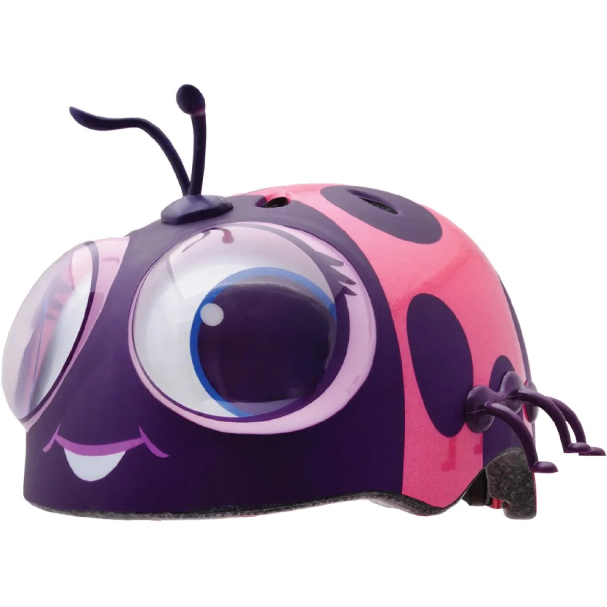 C.Preme Raskullz Toddler Safety Helmet - 3 Plus - Googly Lady Bug-Pink