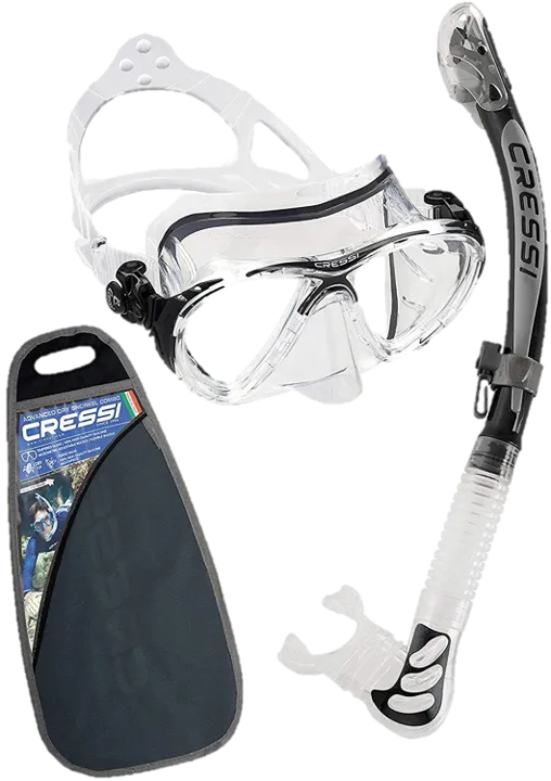 Cressi Big Eyes Evolution & Alpha Ultra Dry Snorkel Combo