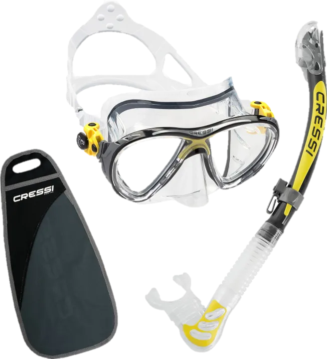 Cressi Big Eyes Evolution & Alpha Ultra Dry Snorkel Combo