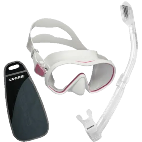 Cressi F-Dual & Supernova Dry Snorkel Combo