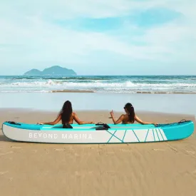 Drop Stitch Inflatable Kayak In Seat For 2 Person Fishing Kayak For Adults with Strong Structure For Leisure & Performance With Paddle, Seats, Pump, Fins, 422 x 74 x 42 cm