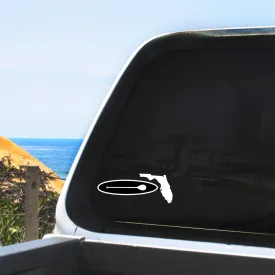Florida State SUP - Vinyl Decal - Stand Up Paddle Board White Sticker for Car Windows, Any Non-Porous Surfaces