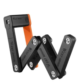 Foldable Bicycle Lock MTB Road Security Anti-theft Cycling Lock Scooter Electric Bike Chain Lock Bicycle Accessories