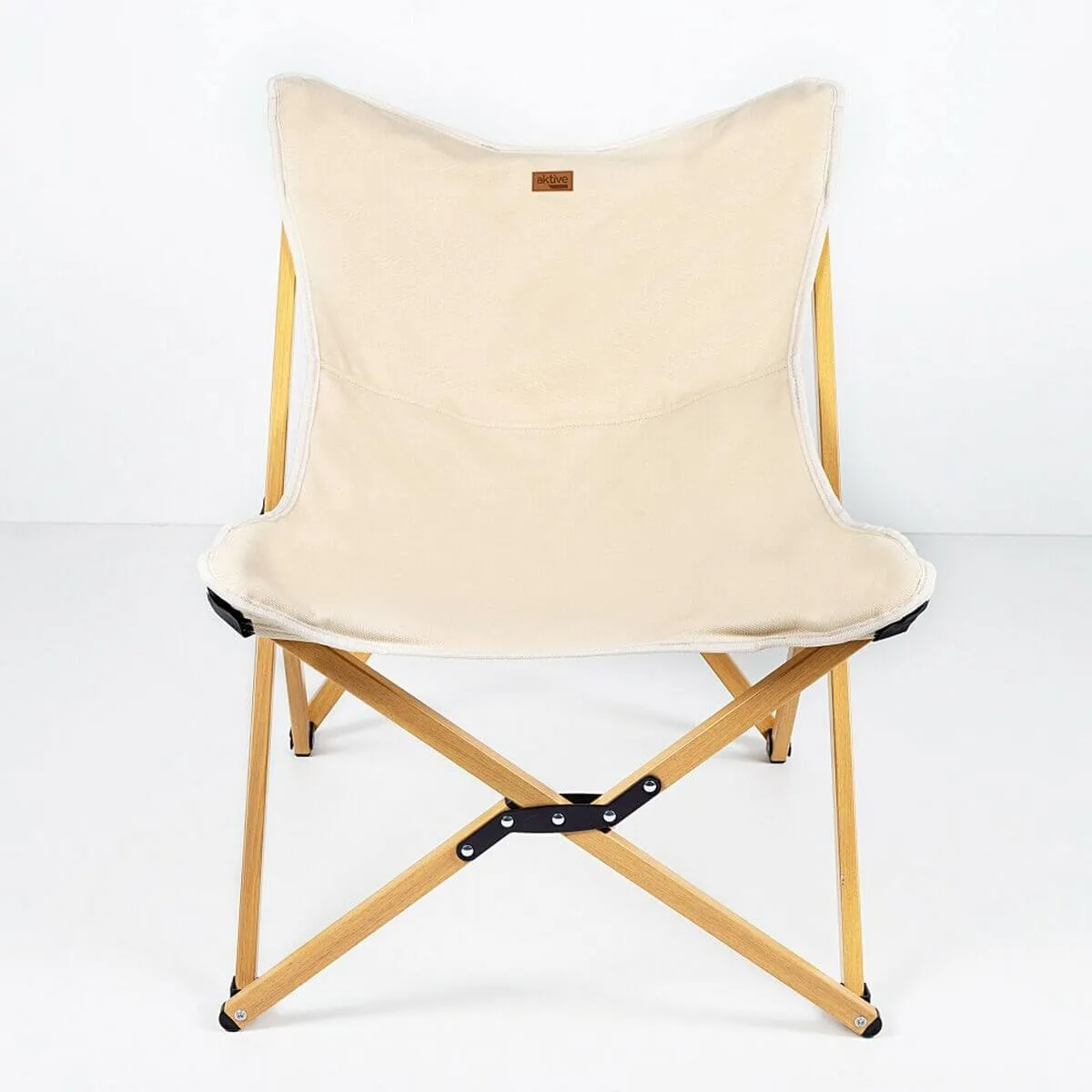 Foldable Camping Chair Aktive Soil 58 x 73 x 61 cm (2 Units)