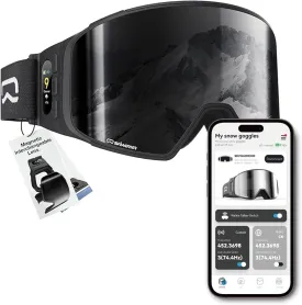 G02 Smart Ski Goggles With Interchangeable Magnetic Lenses,Snow Goggles Walkie-Talkie Play Music Answer Call