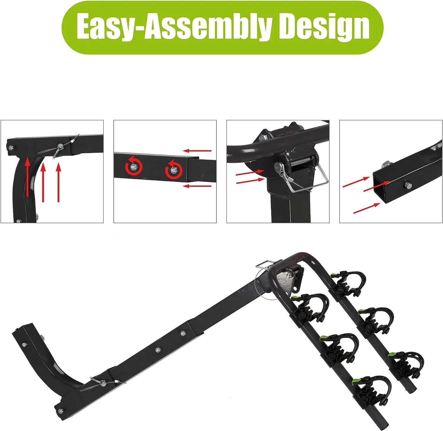 Hitch Bike Rack for 3 Bikes Foldable Bicycle Carrier for Car with 2" Hitch Receiver