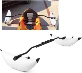Inflatable Kayak Stabilizer, Kayak Outrigger Kit, PVC Canoe Accessories for Kayak Outrigger, Inflatable Boat for Kayak Outdoor, White