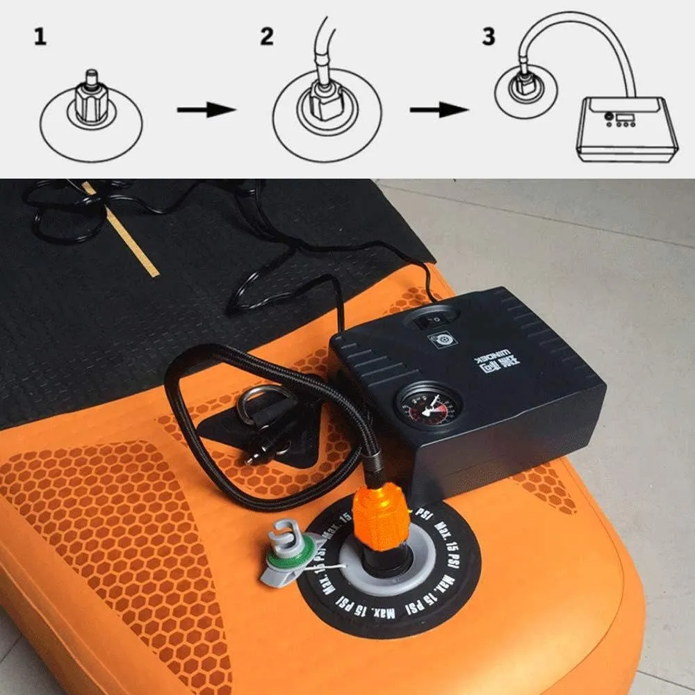 Inflatable SUP Air Pump Adaptor & Connector for Stand Up Paddle Board & Dinghy, Inflatable Boat Air Valve Adapter