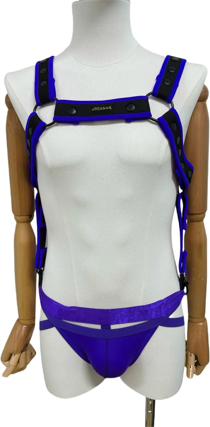 JOCKMAIL Men's Body Chest Harness Adjustable Elastic Waistband Sexy Underwear Halter Belt for Men