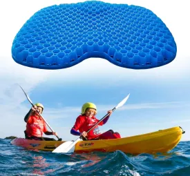 Kayak Gel Seat Cushion, Thicken Waterproof Seats Chair Cushions Kayak Seat Pad with Non Slip Cover for Sit in Inflatable Kayak Canoe Kayak Boat Accessories Equipment Gear for Fishing Kayaking