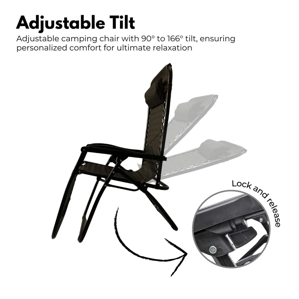 KILIROO Reclining Sun Beach Deck Lounge Chair Outdoor Folding Camp Rest Argyle