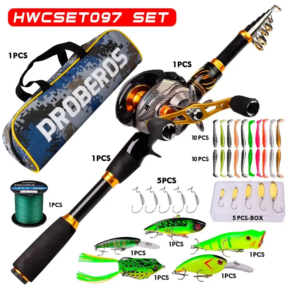 Lureswholesale® Baitcasting Reel and Rod Combo Kits