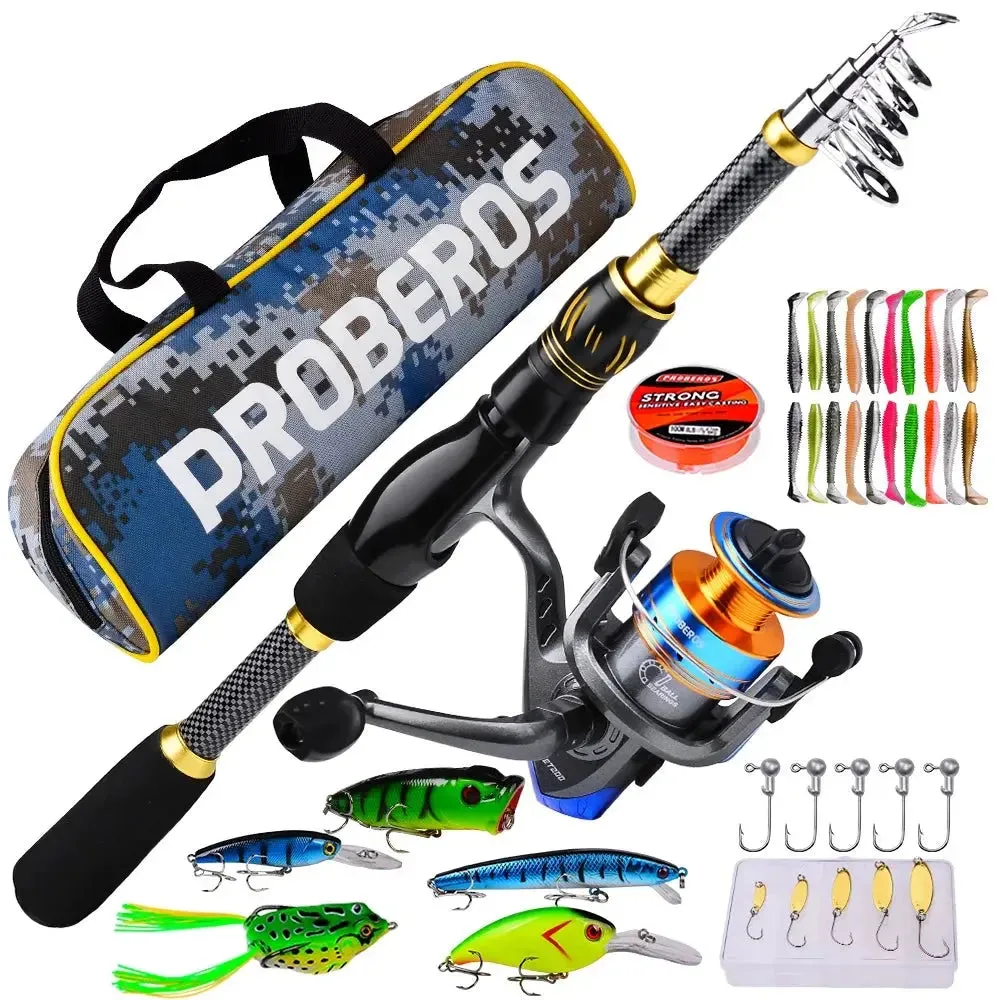 Lureswholesale®  Fishing Reel and Rod Combo Kit