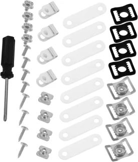 Milisten 57pcs Football Helmet Repair Kit with Chin Buckle r Shape Visor Clips Screws Nuts for Youth Adult Hockey Baseball Softball Storage Box for Organized Repairs