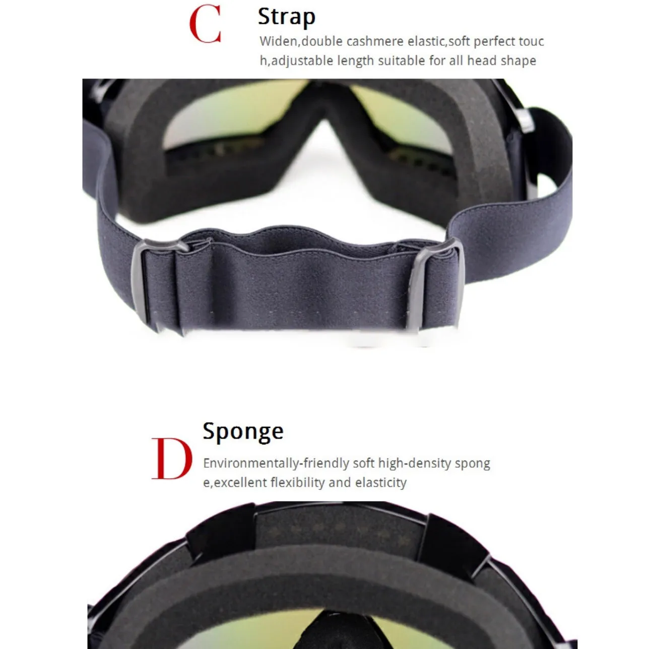 Motorcycle Ski Goggles Motocross Bike Eyewear Glasses Windproof Outdoor Sports