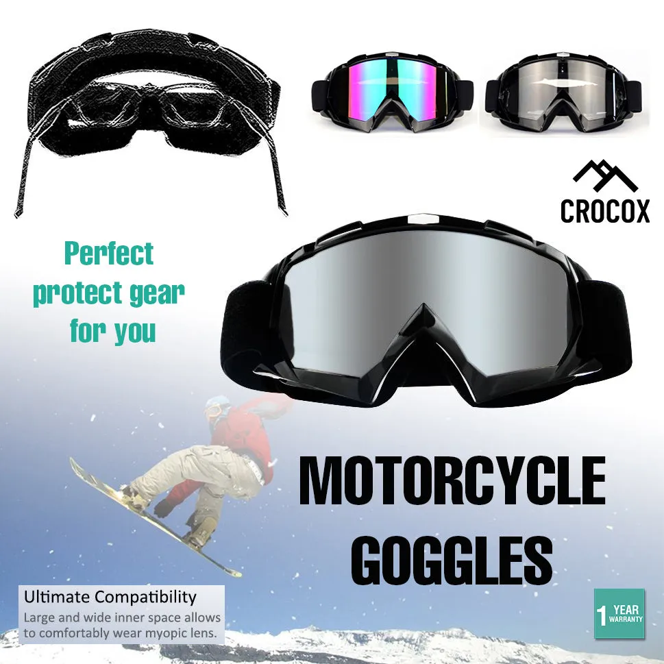 Motorcycle Ski Goggles Motocross Bike Eyewear Glasses Windproof Outdoor Sports
