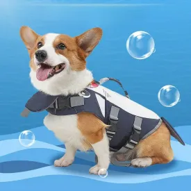 New Pet Dog Swimming Life Jacket Vest | Cute Cartoon Surfing Durable Safety Clothing | Washable Oxford Cloth for Corgi and Large Dogs | Alo Trendy