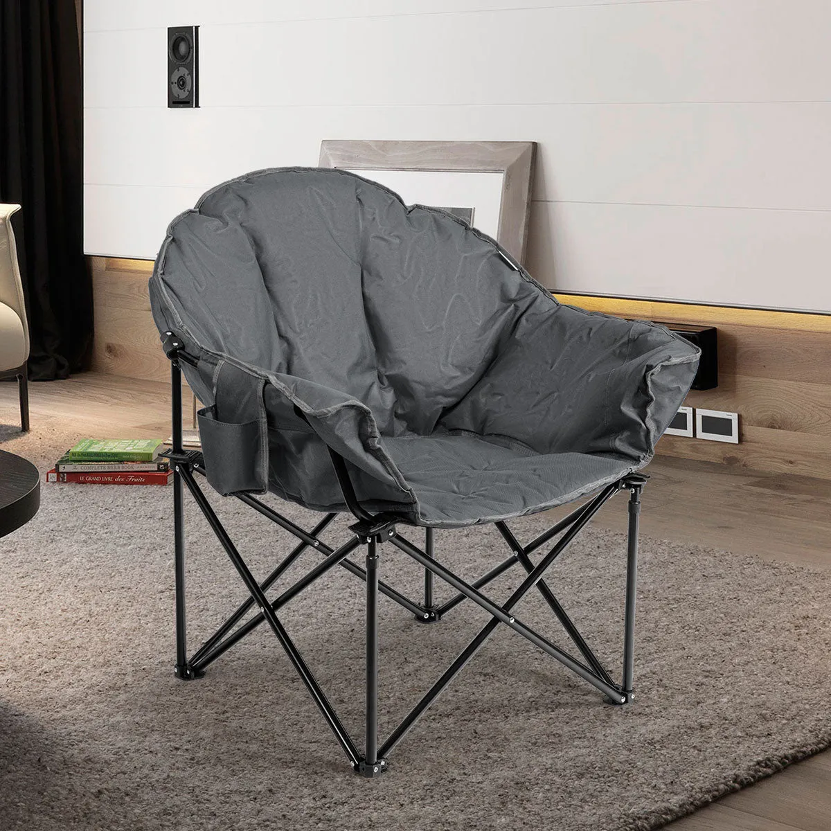 NNECW Foldable Lightweight Camping Cushioned Chair