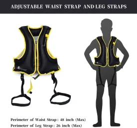 OMOUBOI Snorkel Vests Adults Inflatable Floatage Jackets Lightweight Kayak Buoyancy Vest Portable Floatage Vests for Diving Surfing Swimming Outdoor Water Sports (Suitable for 90-220lbs)