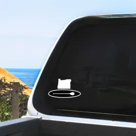 Oregon State SUP - Vinyl Decal - Stand Up Paddle Board White Sticker for Car Windows, Any Non-Porous Surfaces