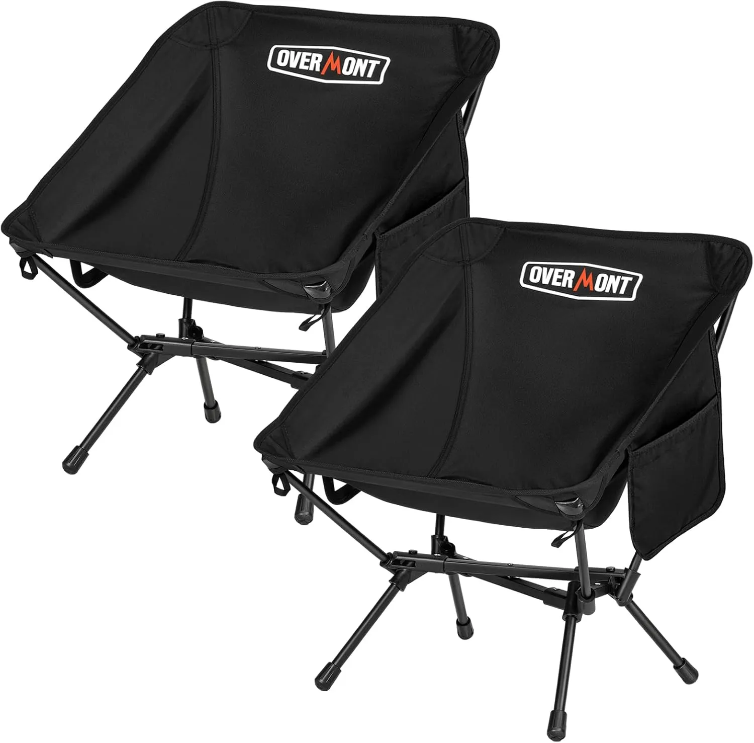 Overmont Ultralight Portable Camping Chair- Lightweight Folding Backpacking Chair, Support up to 330Lbs Compact Beach Chair for Adults with Carry Bag for Backpack Hiking Fishing Outdoor Camp Travel