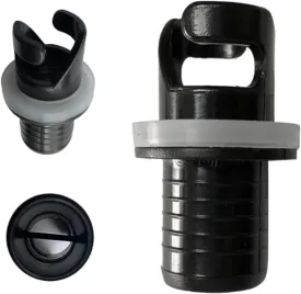 Pack of 2 Inflatable Kayak Boat Air Foot Pump HR Hose Adapter H-R Valve Adapter for Inflatables Foot Pump Kayak Air Valve Adapter (Length of 5cm)