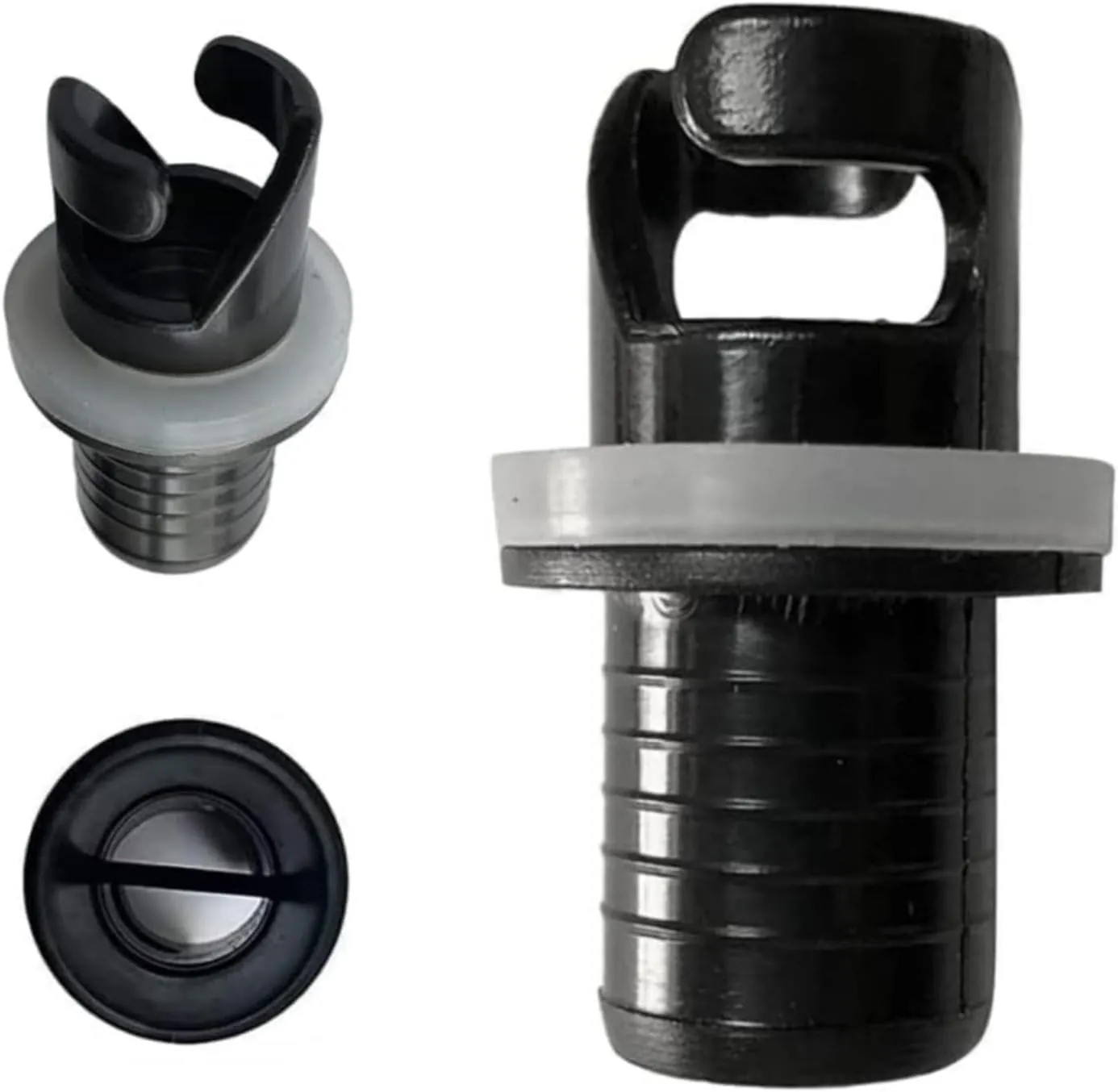 Pack of 2 Inflatable Kayak Boat Air Foot Pump HR Hose Adapter H-R Valve Adapter for Inflatables Foot Pump Kayak Air Valve Adapter (Length of 5cm)