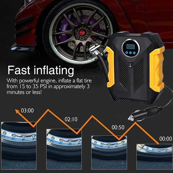 Portable Air Compressor Pump Tire Inflator