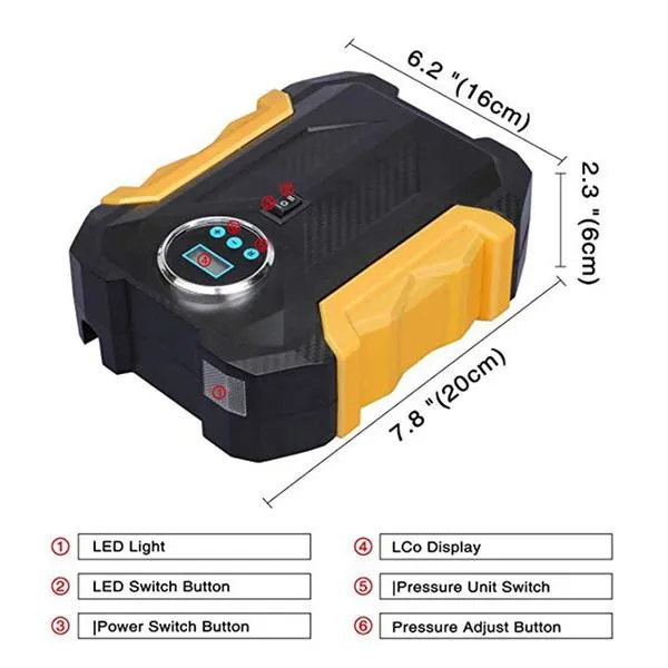 Portable Air Compressor Pump Tire Inflator