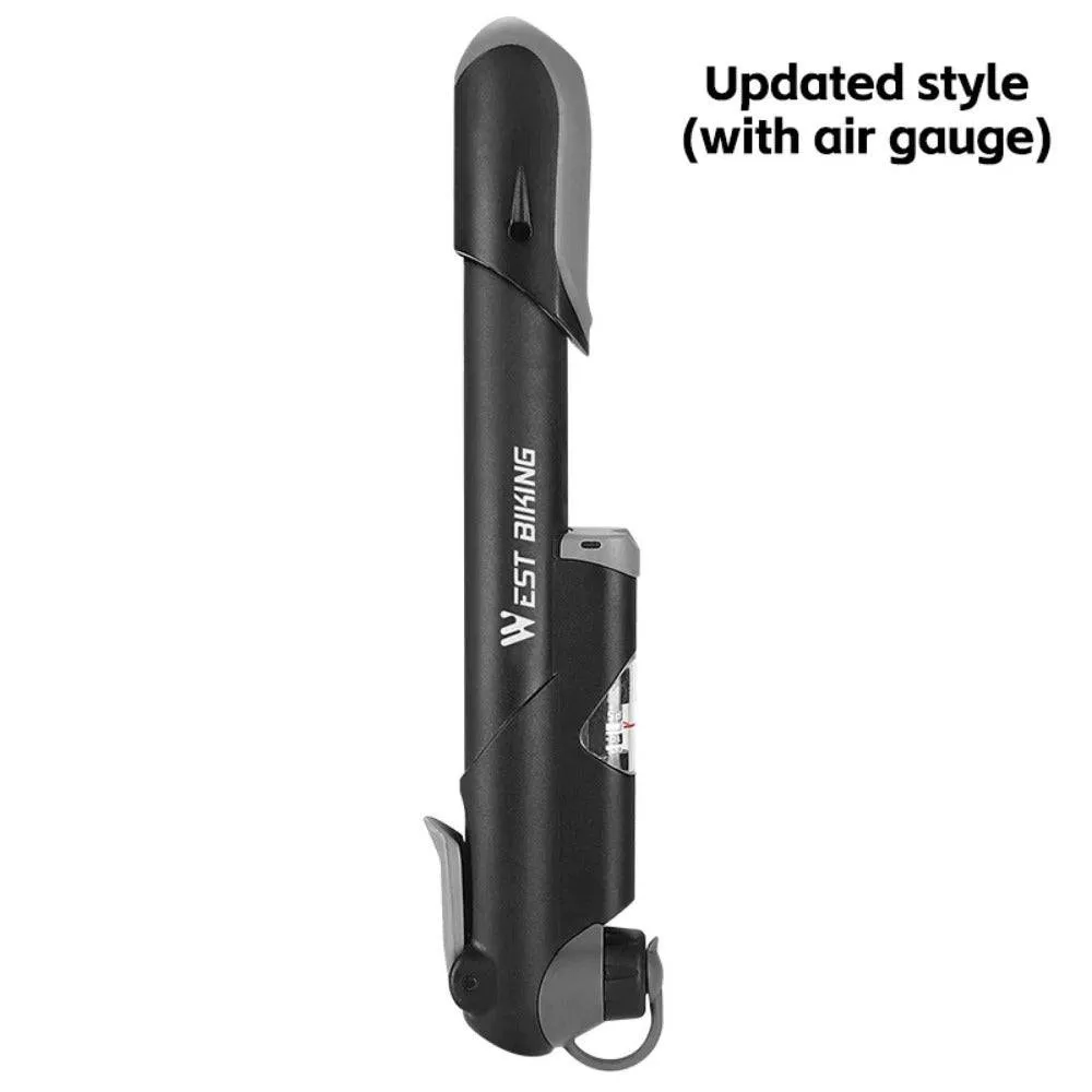 Portable Bicycle Pump Mini Hand Pump Gauge Cycling Air Pump Ball Toy Tire Inflator Schrader Presta For MTB Road Bike