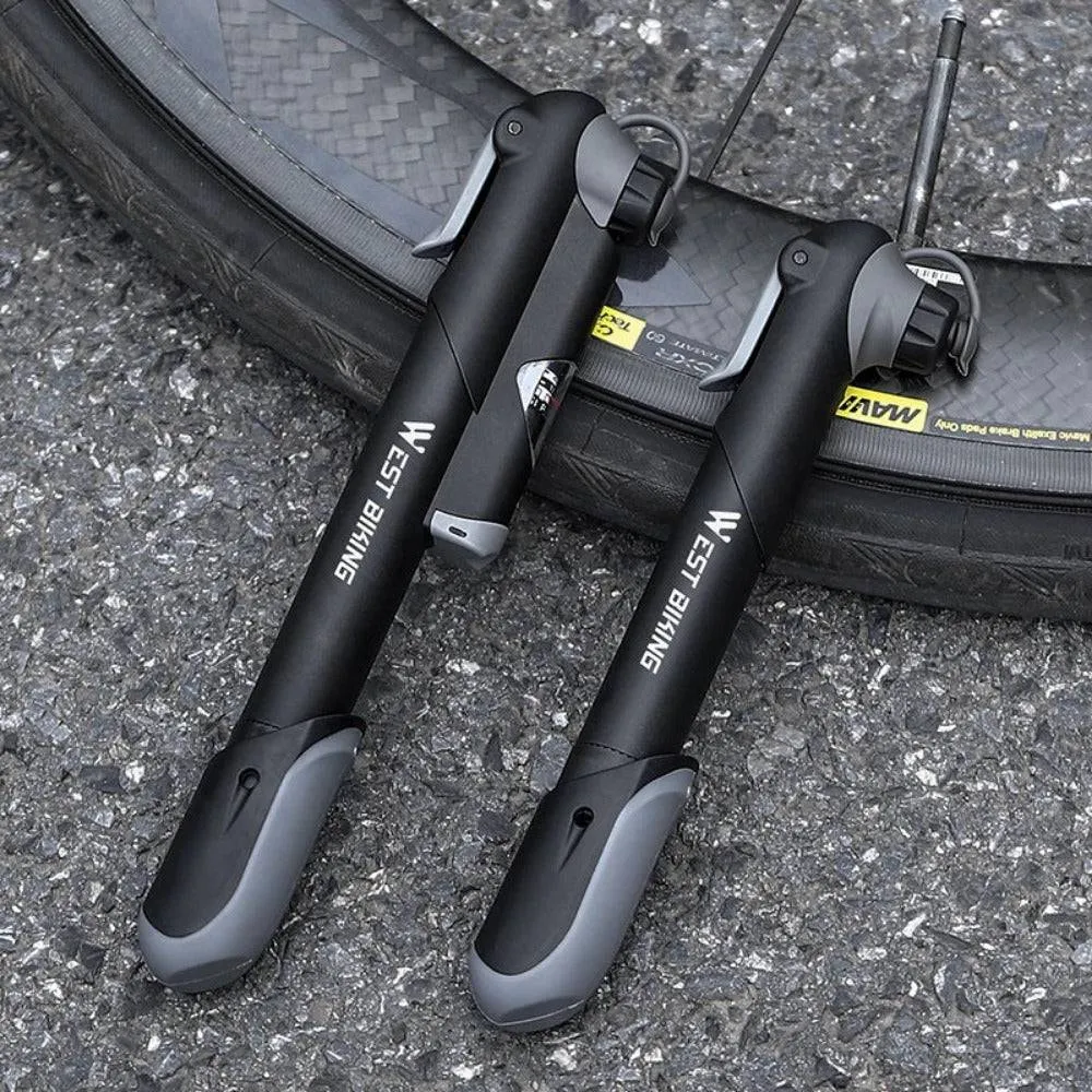 Portable Bicycle Pump Mini Hand Pump Gauge Cycling Air Pump Ball Toy Tire Inflator Schrader Presta For MTB Road Bike