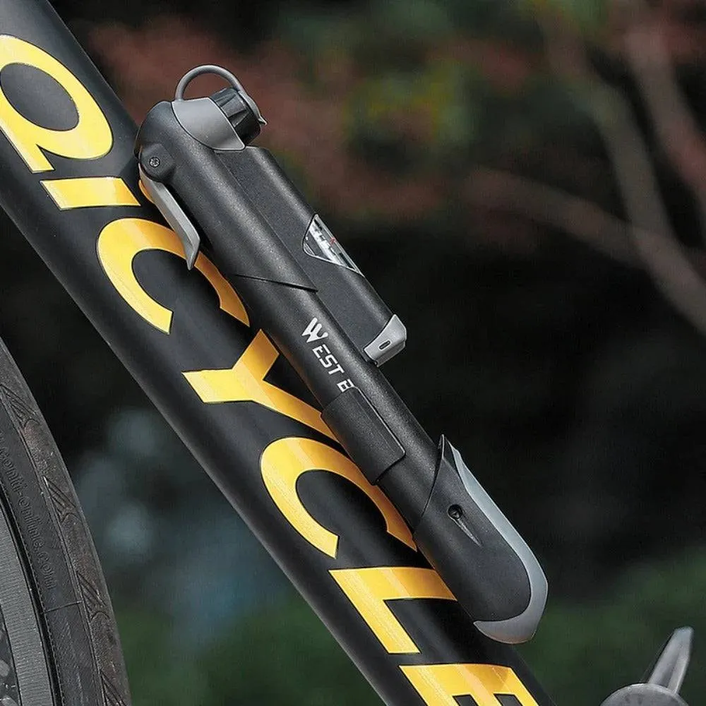 Portable Bicycle Pump Mini Hand Pump Gauge Cycling Air Pump Ball Toy Tire Inflator Schrader Presta For MTB Road Bike