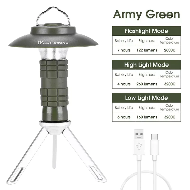 Portable Rechargeable Camping Lantern and LED Flashlight