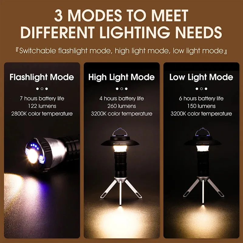Portable Rechargeable Camping Lantern and LED Flashlight