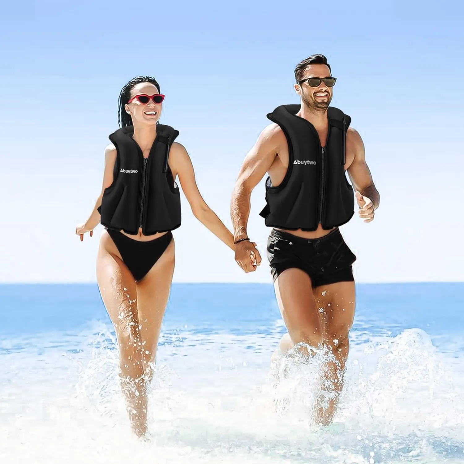 Snorkel Vests for Adults, Abuytwo Inflatable Snorkeling Vest Adjustable Waist-belt Swim Vest Snorkel Jacket Buoyancy Vest