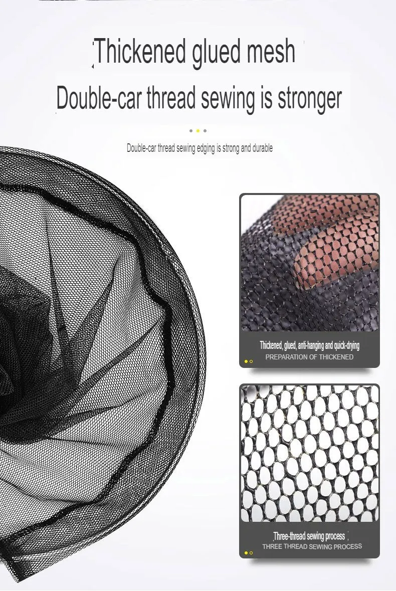 Stainless steel fishing net, telescopic rod, net head, fishing rod, fishing net, folding net pocket, fishing gear set